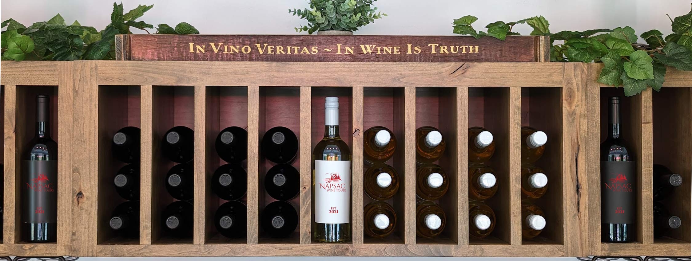 Belledor Winery wine rack — In Vino Veritas